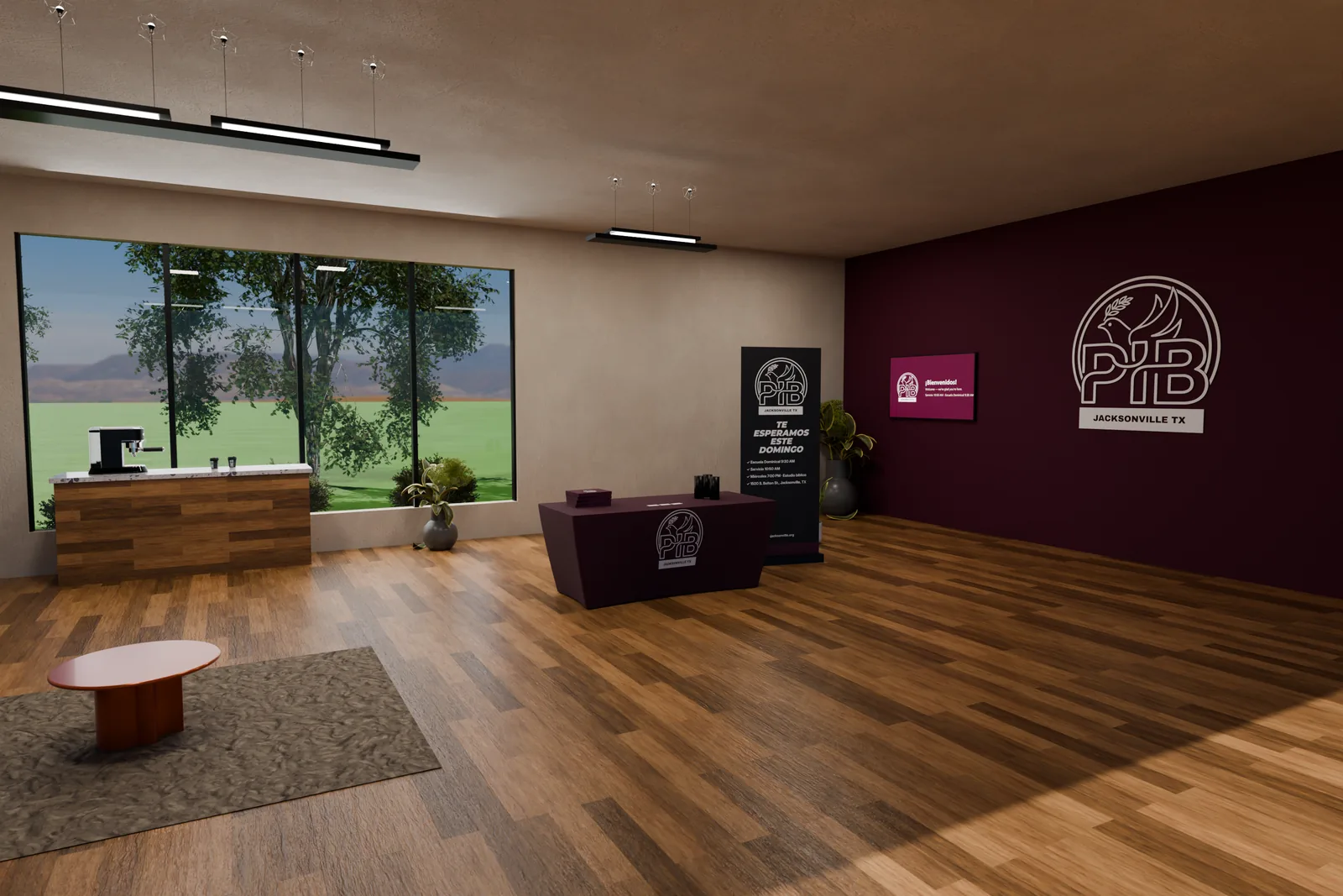 Primera Iglesia Bautista lobby render