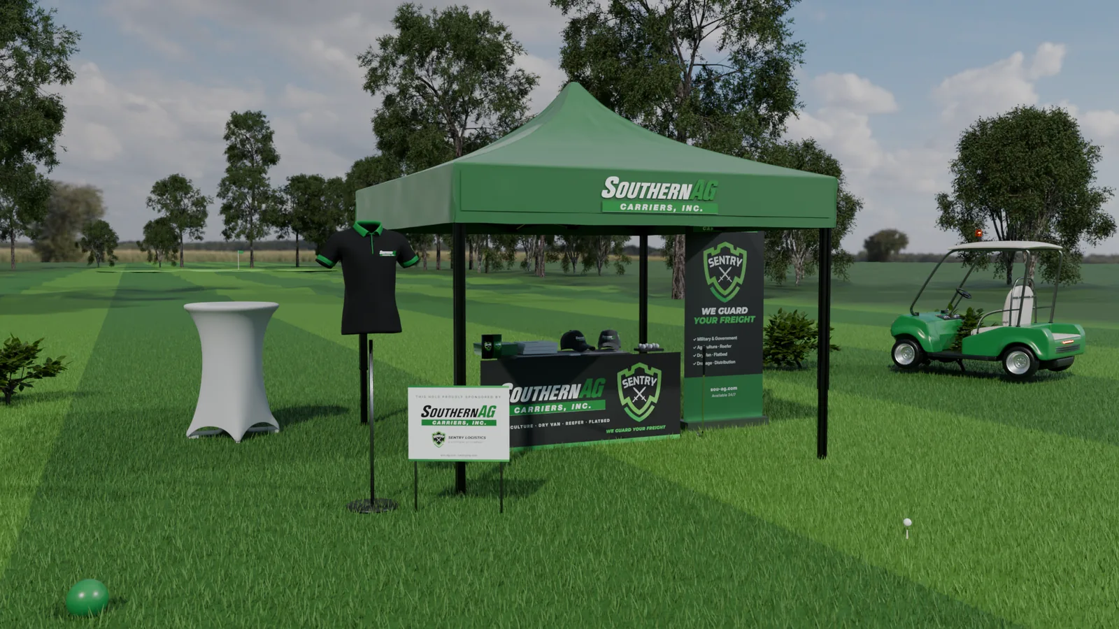 Southern AG sponsor hole on the course