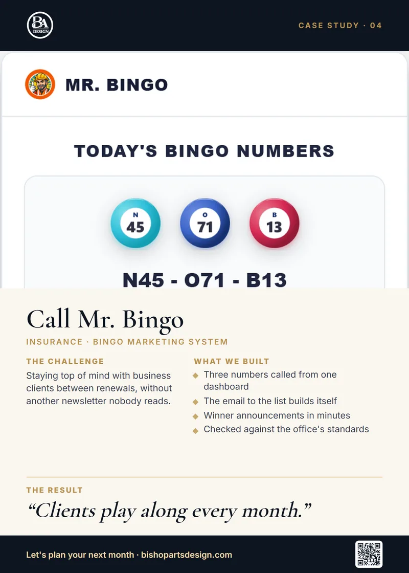 Call Mr. Bingo case study card