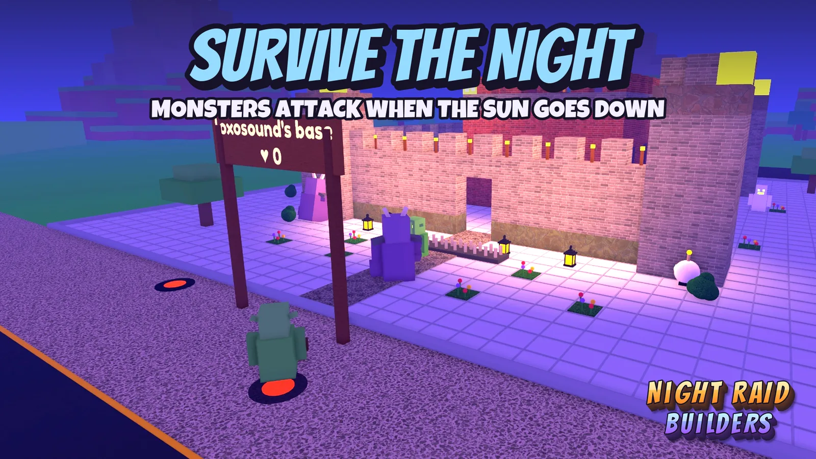 Night Raid Builders key art: survive the night