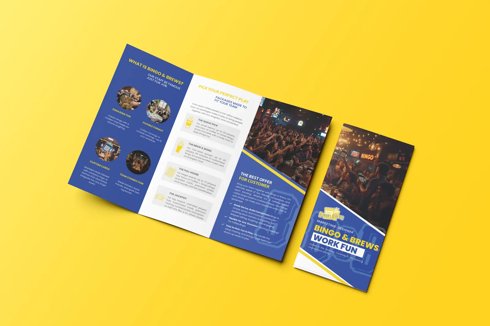 Bingo & Brews trifold brochure