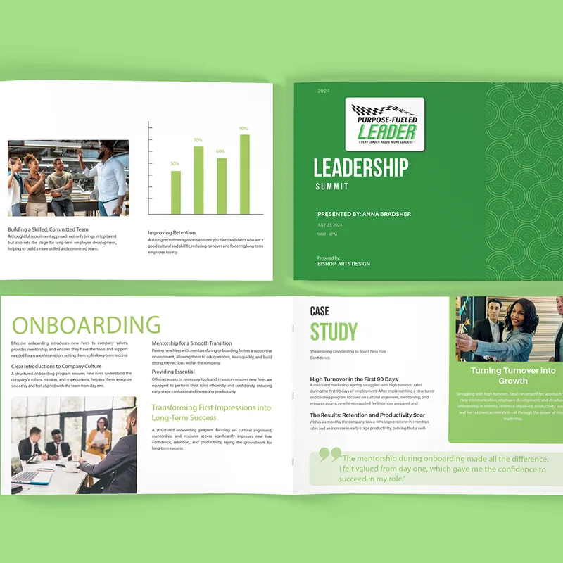 Leadership workbook layout