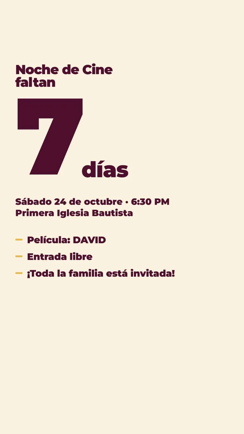 Noche de Cine countdown story