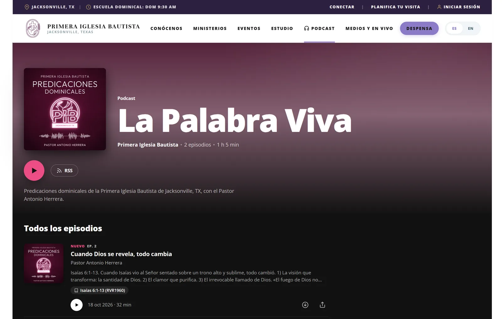 Podcast page